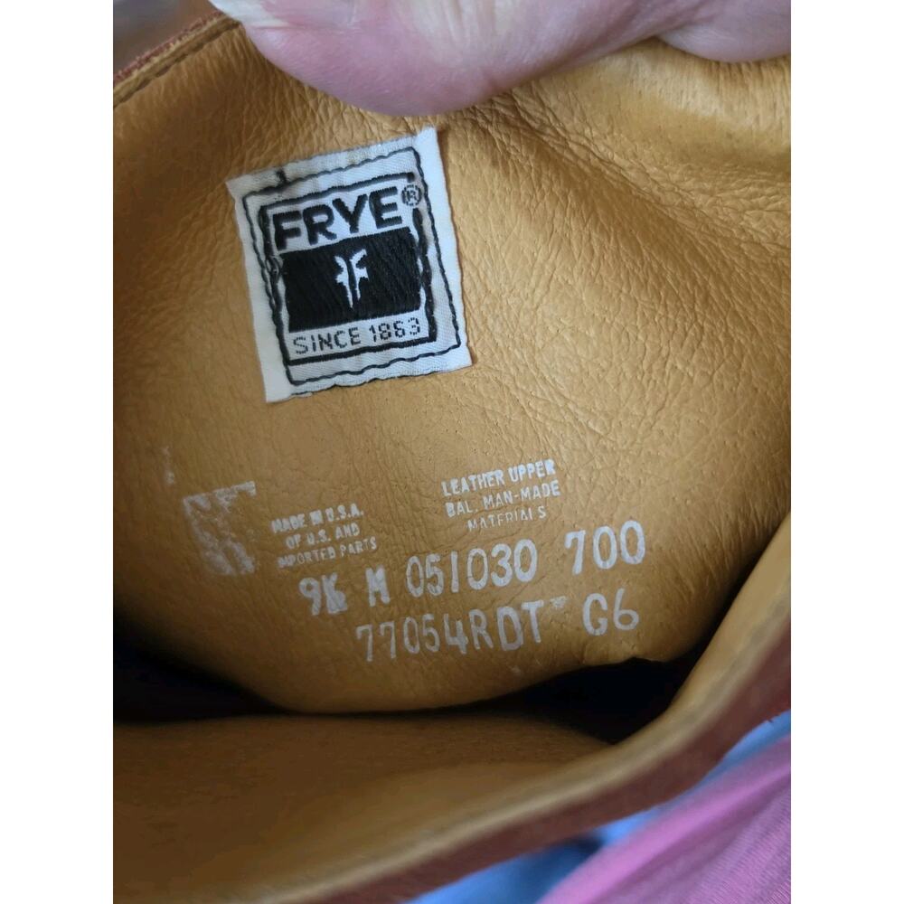 Red Dirt" Suede Frye Campus boots Style 77054RDT Women's 9.5M Made In USA - Picture 4 of 12